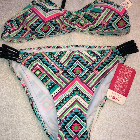 Hula Honey NWT Sz L bikini - Picture 2 of 9